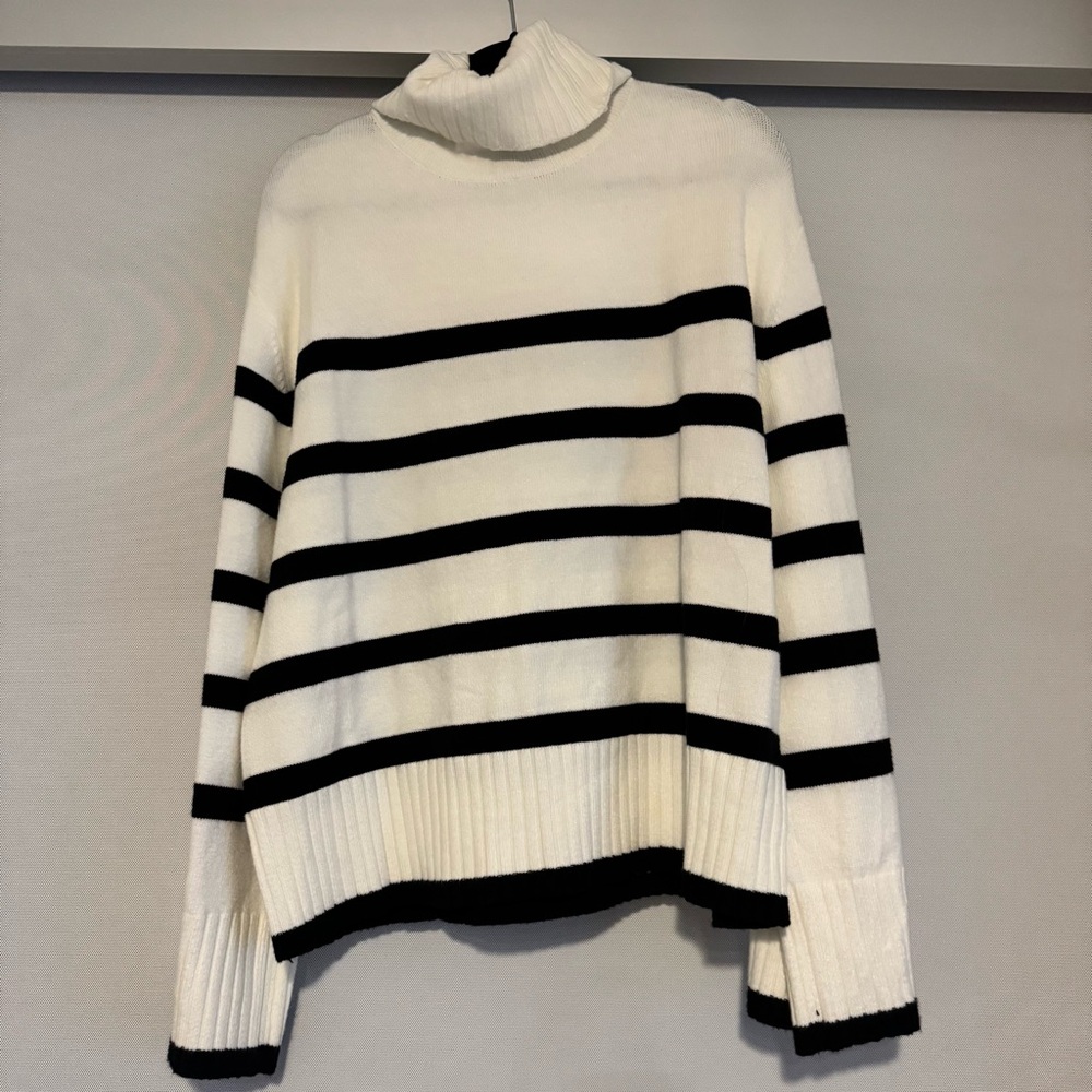 Stripped Turtleneck Sweater